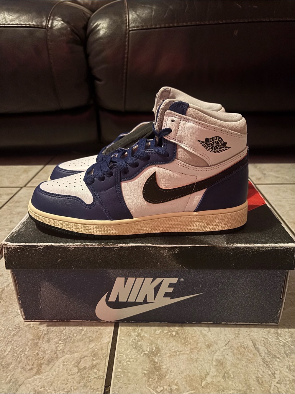 Nike High-Top Sneakers White / Navy / Black